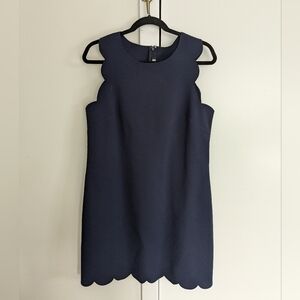 JCrew scalloped shift dress
